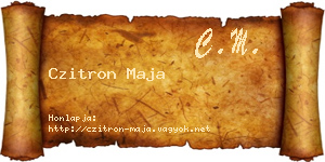 Czitron Maja névjegykártya